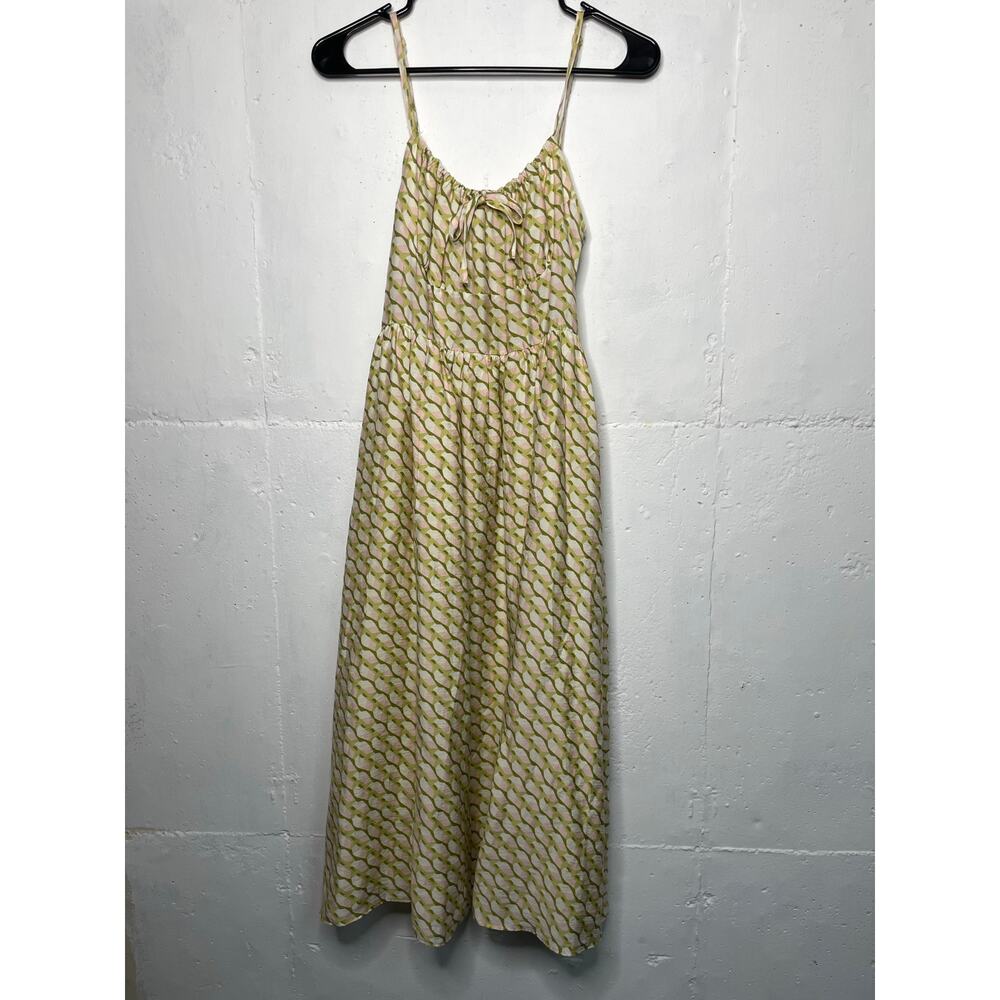 Ryegrass Womens Midi Dress Size Small Printed Green Pink